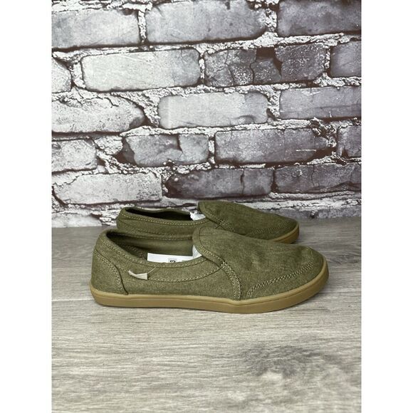 Sanuk Lil Pair O Dice Youth Green Canvas Sidewalk Surfer Shoes Kids Sz 3US/33EU - Picture 13 of 16